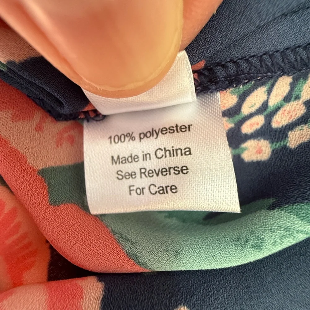 Rifle Paper Co. x Paper Crown Floral Top in Navy and  Pink - Picture 11 of 11